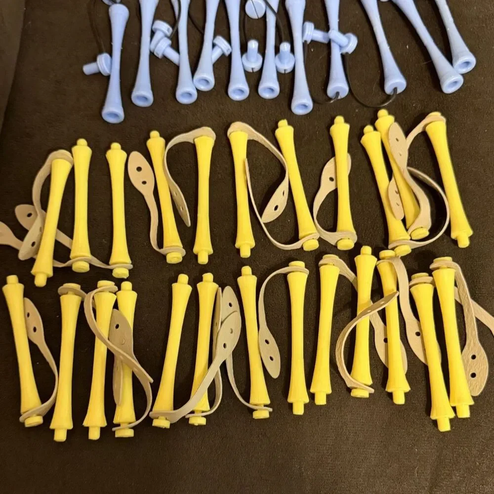 Vintage Hair Roller Curler Lot 107 Pieces Assorted Sizes Colors Perm Rods Style